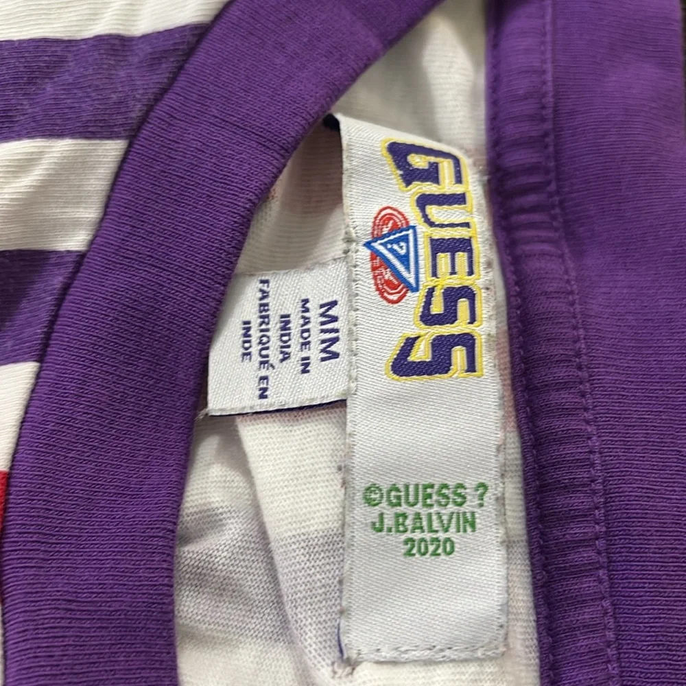 GUESS J.BALVIN T-SHIRT FUN
VIBRANT‎ 90's RETRO VIBES SZ M
STRIPES RAINBOW - Picture 10 of 16